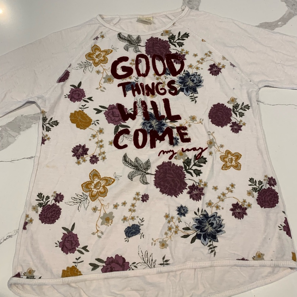 Zara Girls Quoted Shirt